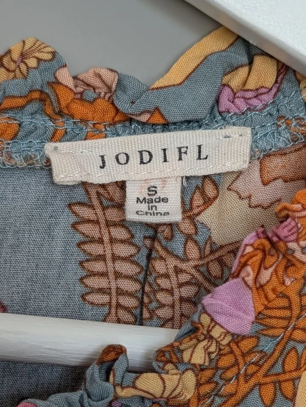 Jodifl Floral Ruffle Sleeve Tiered Mini Dress Size Small